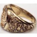 MEN'S GOLD RING . DESIGNED GREAT BRITAIN LIONHEART EMBLEM . USED . 9ct